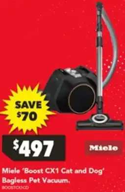 Harvey Norman Miele Boost CX1 Cat and Dog Bagless Pet Vacuum offer