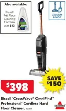 Harvey Norman Bissell CrossWave OmniFind Professional Cordless Hard Floor Cleaner offer