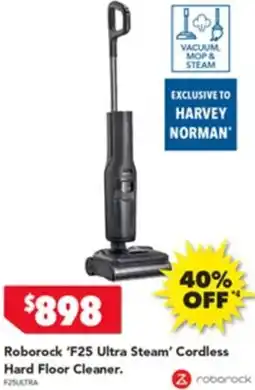 Harvey Norman Roborock F25 Ultra Steam Cordless Hard Floor Cleaner offer