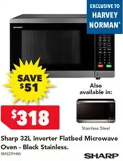 Harvey Norman Sharp Inverter Flatbed Microwave Oven offer