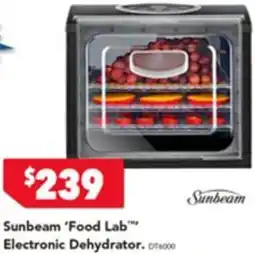Harvey Norman Sunbeam Food Lab Electronic Dehydrator offer