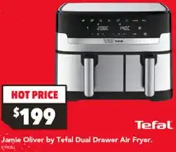 Harvey Norman Tefal Jamie Oliver by Tefal Dual Drawer Air Fryer offer