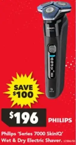 Harvey Norman Philips SkinlQ Wet & Dry Electric Shaver offer