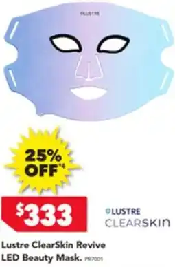Harvey Norman Lustre ClearSkin Revive LED Beauty Mask offer