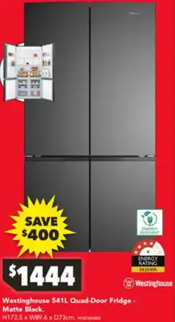 Harvey Norman Westinghouse Quad-Door Fridge offer