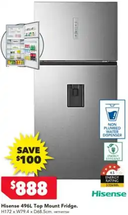 Harvey Norman Hisense Top Mount Fridge offer