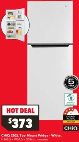 Harvey Norman CHIQ Top Mount Fridge offer