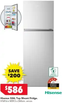 Harvey Norman Hisense Top Mount Fridge offer