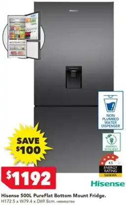 Harvey Norman Hisense PureFlat Bottom Mount Fridge offer