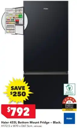 Harvey Norman Haier Bottom Mount Fridge offer