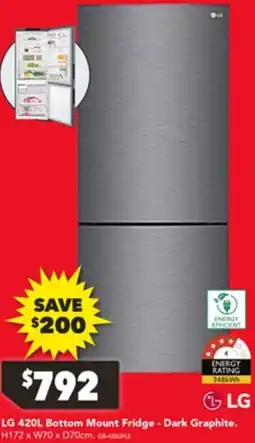 Harvey Norman LG Bottom Mount Fridge offer