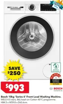 Harvey Norman Bosch Front Load Washing Machine offer