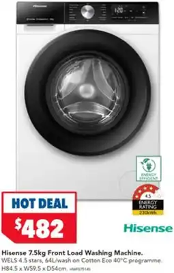 Harvey Norman Hisense Front Load Washing Machine offer