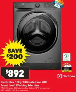 Harvey Norman Electrolux UltimateCare 700 Front Load Washing Machine offer