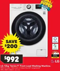 Harvey Norman LG Front Load Washing Machine offer