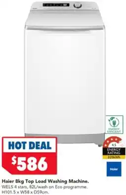 Harvey Norman Haier Top Load Washing Machine offer