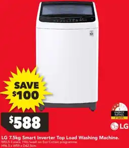 Harvey Norman LG Smart Inverter Top Load Washing Machine offer