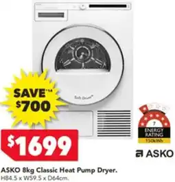 Harvey Norman ASKO Classic Heat Pump Dryer offer