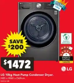 Harvey Norman LG Heat Pump Condenser Dryer offer