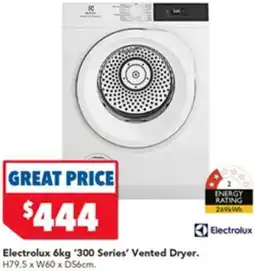 Harvey Norman Electrolux Vented Dryer offer
