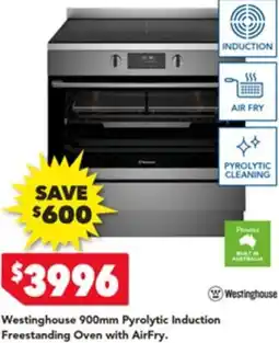 Harvey Norman Westinghouse Pyrolytic Induction Freestanding Oven with AirFry offer
