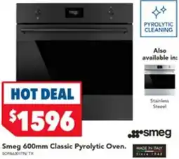 Harvey Norman Smeg Classic Pyrolytic Oven offer
