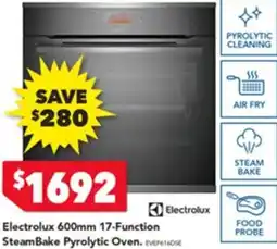 Harvey Norman Electrolux SteamBake Pyrolytic Oven offer
