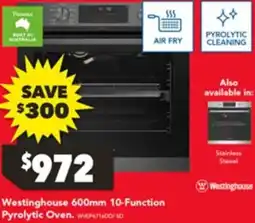 Harvey Norman Westinghouse Pyrolytic Oven offer
