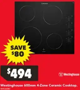 Harvey Norman Westinghouse Ceramic Cooktop offer