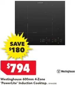 Harvey Norman Westinghouse 4-Zone PowerLite Induction Cooktop offer