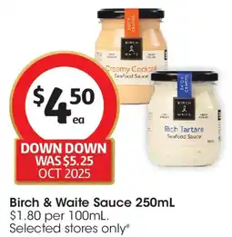 Coles Birch & Waite Sauce offer