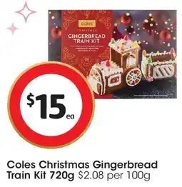 Coles Coles Christmas Gingerbread Train Kit offer