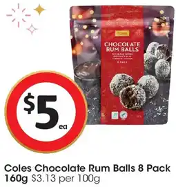 Coles Coles Chocolate Rum Balls offer
