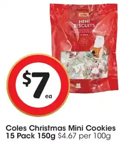 Coles Coles Christmas Mini Cookies offer