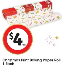 Coles Christmas Print Baking Paper Roll offer