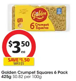 Coles Golden Crumpet Squares offer