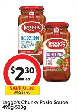 Coles Leggo's Chunky Pasta Sauce offer