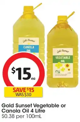Coles Gold Sunset Vegetable or Canola Oil offer