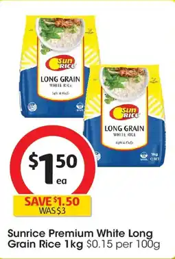 Coles Sunrice Premium White Long Grain Rice offer