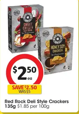 Coles Red Rock Deli Honey Soy Chicken Deli Style Crackers offer