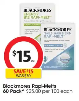 Coles Blackmores Rapi-Melts offer