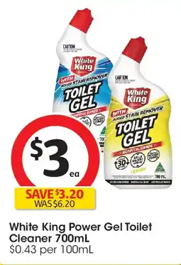 Coles White King Power Gel Toilet Cleaner offer