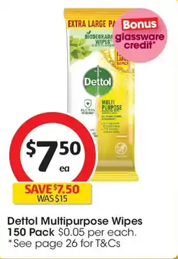 Coles Dettol Multipurpose Wipes offer