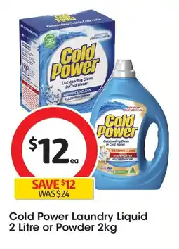 Coles Cold Power Laundry Liquid or Powder offer