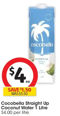 Coles Cocobella Straight Up Coconut Water offer