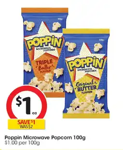 Coles Poppin Microwave Popcorn offer