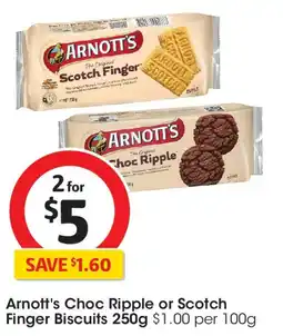 Coles Arnott's Choc Ripple or Scotch Finger Biscuits offer