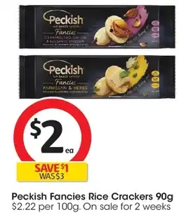 Coles Peckish Fancies Rice Crackers offer