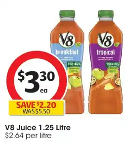 Coles V8 Juice offer