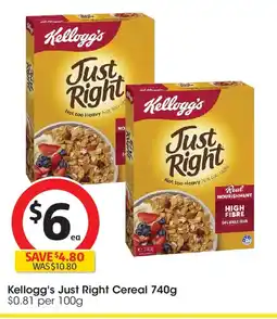 Coles Kellogg's Just Right Kellogg's Just Right Cereal offer
